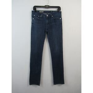 AG Adriano  Goldschmied The Stevie Slim Straight 27R Dark Blue Jeans Denim
